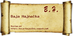 Baja Hajnalka névjegykártya