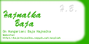 hajnalka baja business card